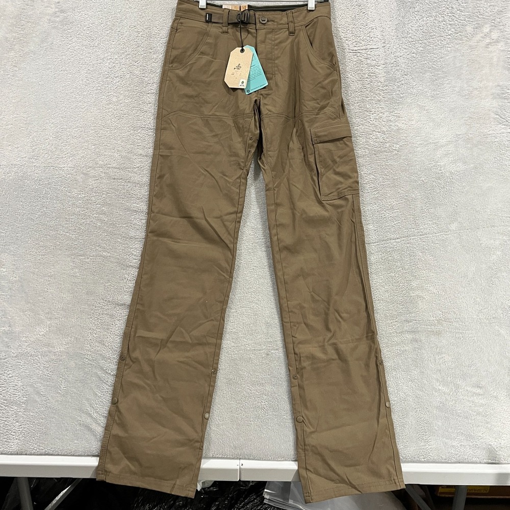 Prana Stretch Zion Pant II Mens 28x36 Mud Brown Cargo Straight Stretch gorpcore